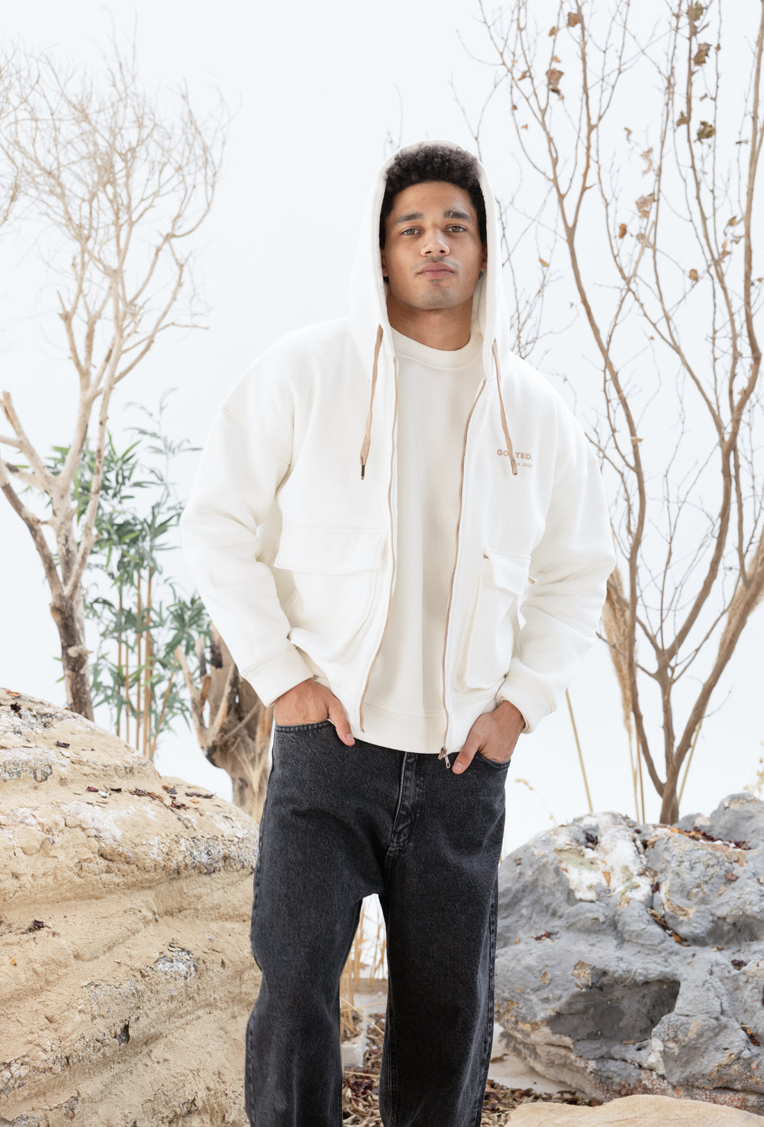 Cargo Jacket in Off-White