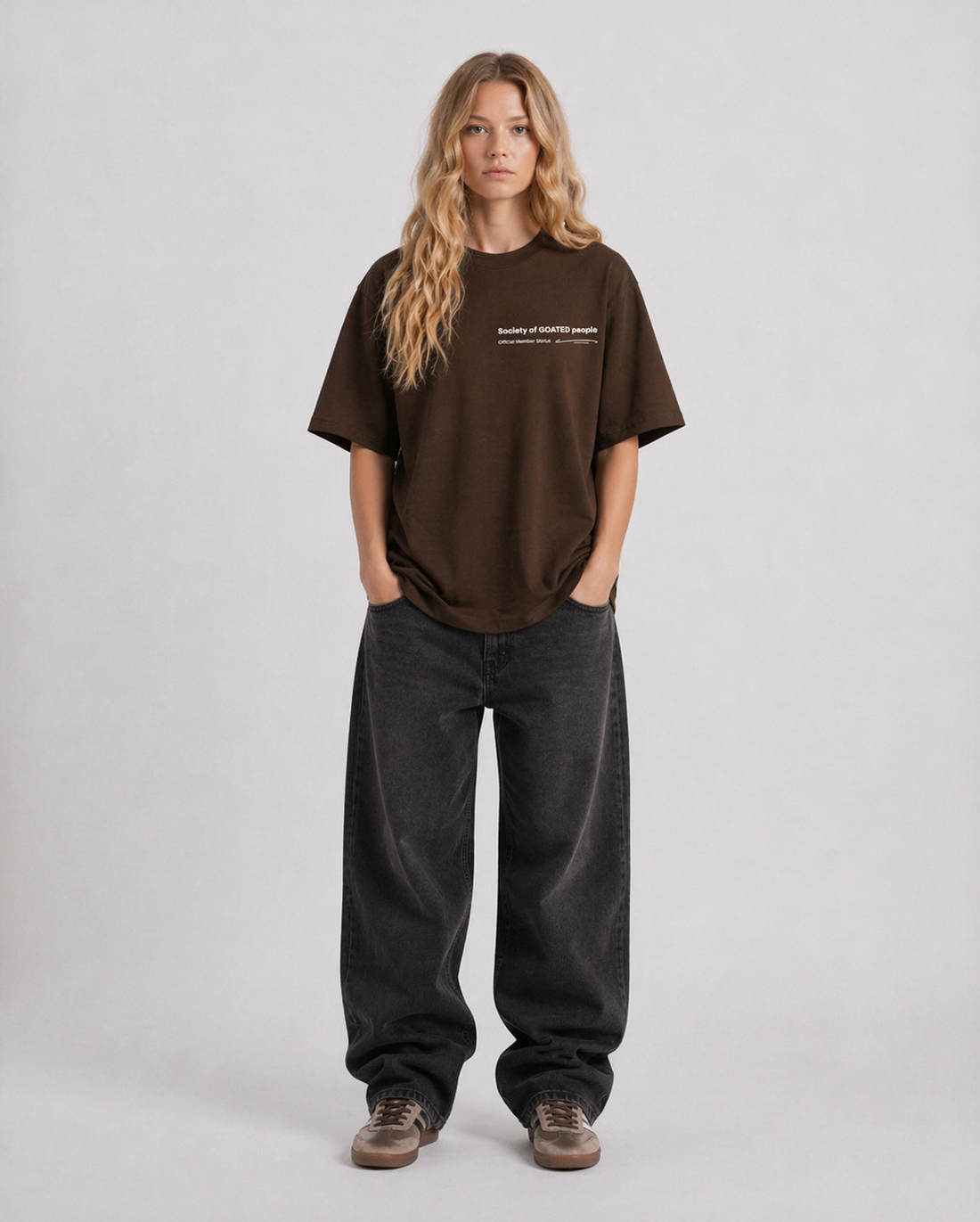 Society Tee in Chocolate Brown