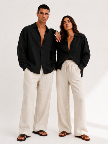 Linen Shirt in Black